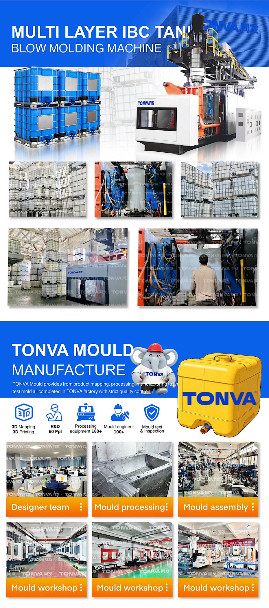 IBC tank blow molding machine