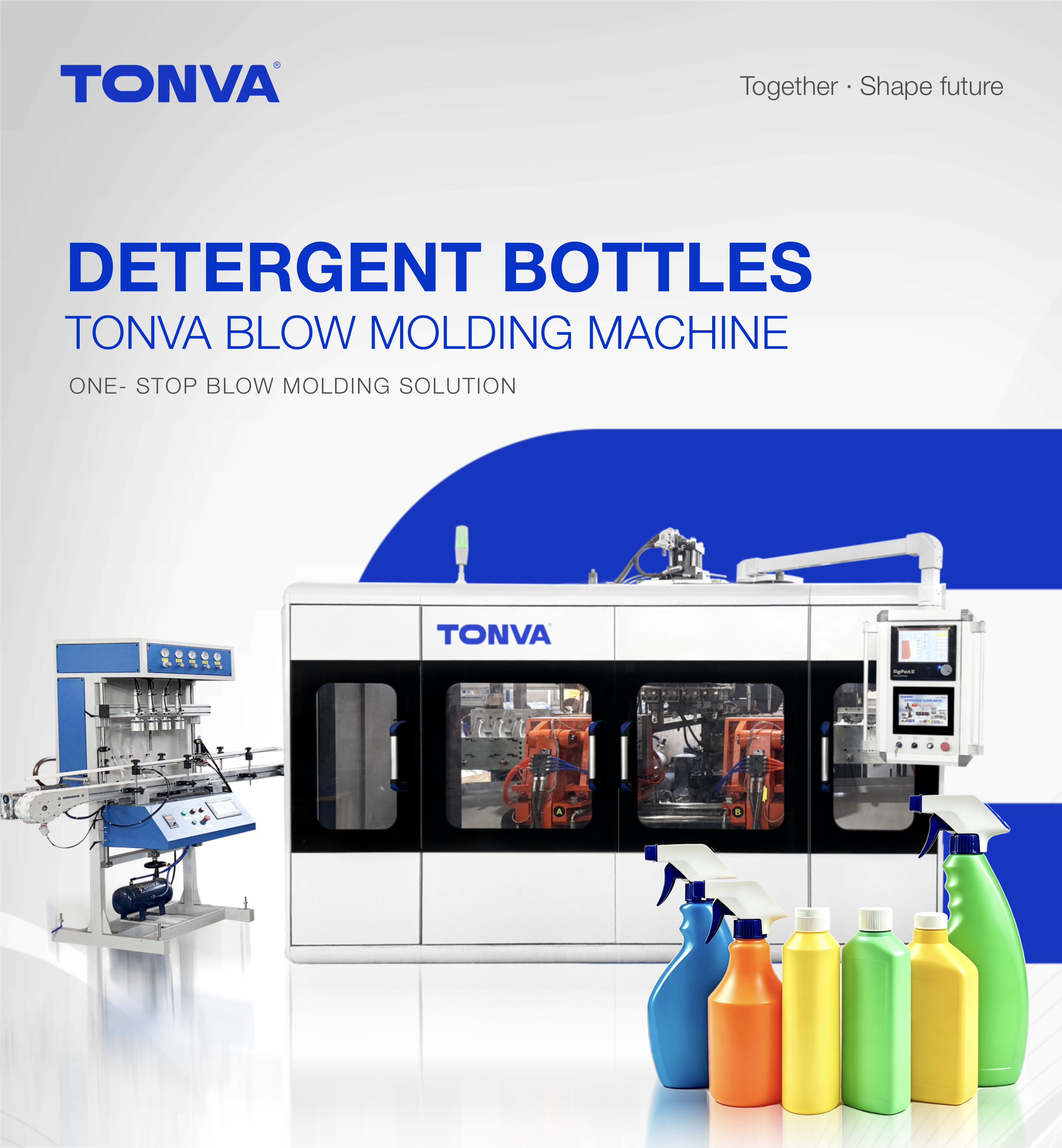 Cleaning bottle making machine