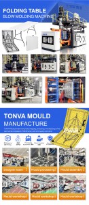 Plastic furniture outdoor folding table desktop servo blow molding machine